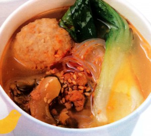 筍と鶏つくねのはるさめ坦々スープ